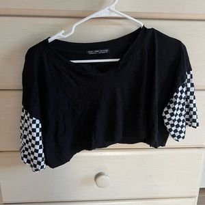 Cropped biker tshirt, vintage look